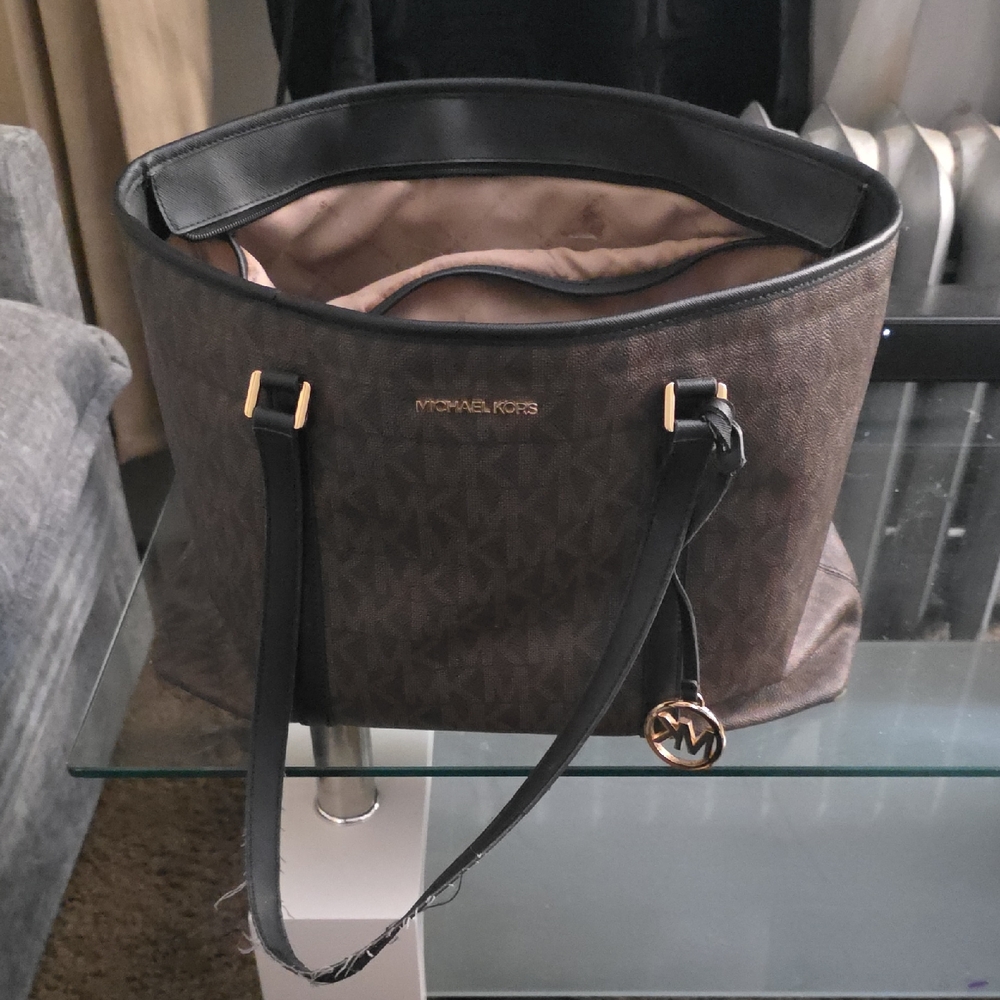 Michael Kors Signature Brown and Black Tote